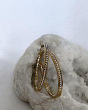 Load image into Gallery viewer, “CHÊNE” Gold Diamond Hoops
