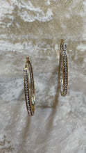 Load image into Gallery viewer, “CHÊNE” Gold Diamond Hoops
